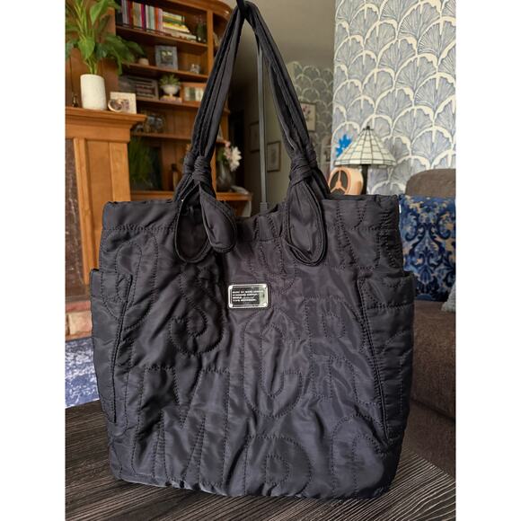 Marc By Marc Jacobs Tote Bag Workwear Nylon Quilted Black Tote - Picture 1 of 8